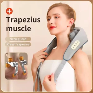 Wireless Neck and Back Massager, Neck and Shoulder Kneading Massage Shawl, Cervical Relaxing Trapezius Massager Wireless Neck and Back Massager, Neck and Shoulder Kneading Massage Shawl, Cervical Relaxing Trapezius Massager