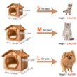 Foldable Pet House, Removable, Washable Cat House, Puppy Cave Sofa, Pet Bed House for Extra Small Dogs, Small and Medium Cats