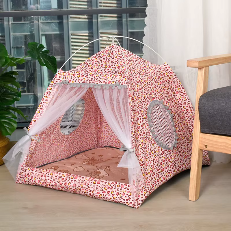Cat Broken Flower Tent, Semi-Enclosed Internet Celebrity Tent Nest, Universal for All Seasons, Pet Supplies, Summer Dog and Cat Nest Cat Broken Flower Tent, Semi-Enclosed Internet Celebrity Tent Nest, Universal for All Seasons, Pet Supplies, Summer Dog and Cat Nest - Image 5