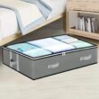 Dustproof Under-Bed Storage Box with Reinforced Handles, for Comforter, Blanket, Pillow, and Toys, Bedroom Accessories