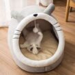 Deep Sleep Cat Bed, Cartoon Pet Bed, Foldable, Removable, Washable Pet Sleeping Bed for Small Dogs, Mat, Bag, Cave Cats Bed