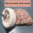 Autumn and Winter Warm Cat Kennel, Closed Cat Bed, Cute Cat Sleeping Bag, Christmas Essential Pet Supplies