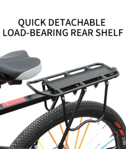 Mountain Bike Carrier with Reflective Plate, Riding Equipment, Quick Disassembly, Aluminum Alloy Bicycle Rear Shelf