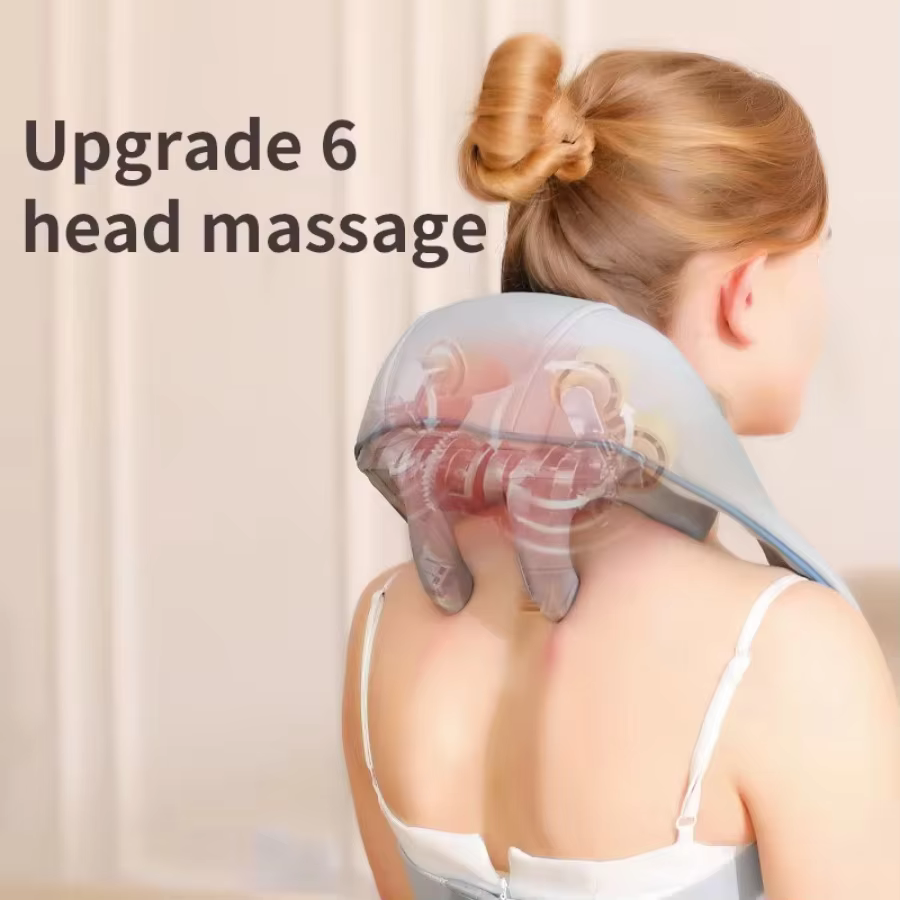 Wireless Neck and Back Massager, Neck and Shoulder Kneading Massage Shawl, Cervical Relaxing Trapezius Massager Wireless Neck and Back Massager, Neck and Shoulder Kneading Massage Shawl, Cervical Relaxing Trapezius Massager - Image 4