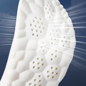 High Elasticity Latex Sport Insoles, Soft Shoe Pads, Arch Support Orthotic Insoles, Breathable Deodorant Insole (2Pairs)