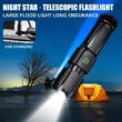 LED Camping Torch Flashlight, High Power, Rechargeable USB Spotlight, Zoom Lantern, Built-in Battery, for Fishing, Outdoor, Waterproof