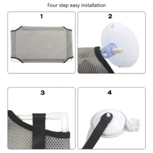 Cat Hammock Window Bed, Kitten Sunny Seat, Hanging Mount Beds, Cat Sofa, Double-Decker Tunnels, Suction Cup Wall Pet Hanging