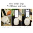 Mini Portable Wireless Inkless Thermal Printer, Bluetooth Pocket Label Maker, Home Study, with 1 Roll Stickable Label Paper