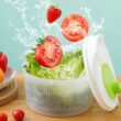 Salad Spinner for Leafy Vegetables, Lettuce Washer & Dryer, Kitchen Greens Drainer, Strainer, Crisper Tool