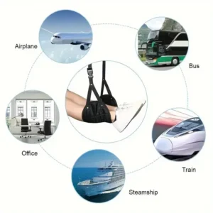 Airplane Footrest, With Adjustable Strap, Portable Hammock Leg Rest, Perfect Travel Accessories