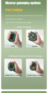 Silicone Finger Gripper Ring, Hand Muscle Strengthener Ring, Wrist Finger Trainer, Exercise Carpal Expander, Workout Fitness Device