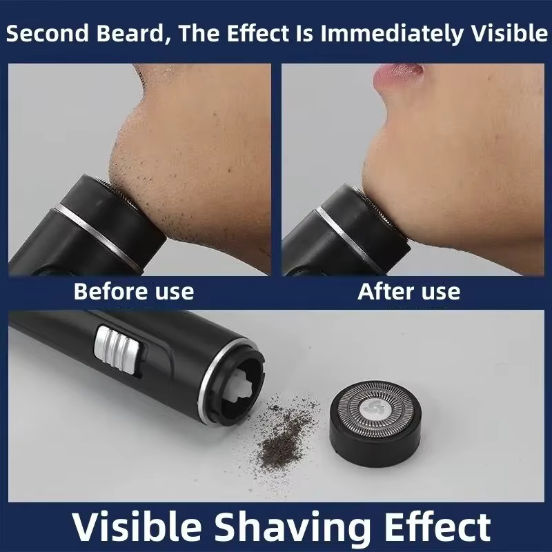 Compact & Convenient Electric Razor for Men, USB Rechargeable, Wet & Dry, Perfect for Home, Car & Travel Compact & Convenient Electric Razor for Men, USB Rechargeable, Wet & Dry, Perfect for Home, Car & Travel - Image 2
