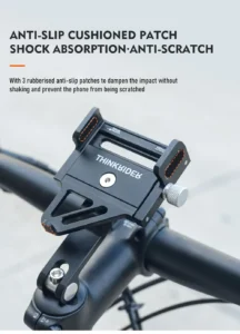 ThinkRider MTB Phone Mount Stand, Bicycle Holder, 270° Rotatable Aluminum Adjustable Bike Phone Holder, Non-Slip ThinkRider MTB Phone Mount Stand, Bicycle Holder, 270° Rotatable Aluminum Adjustable Bike Phone Holder, Non-Slip
