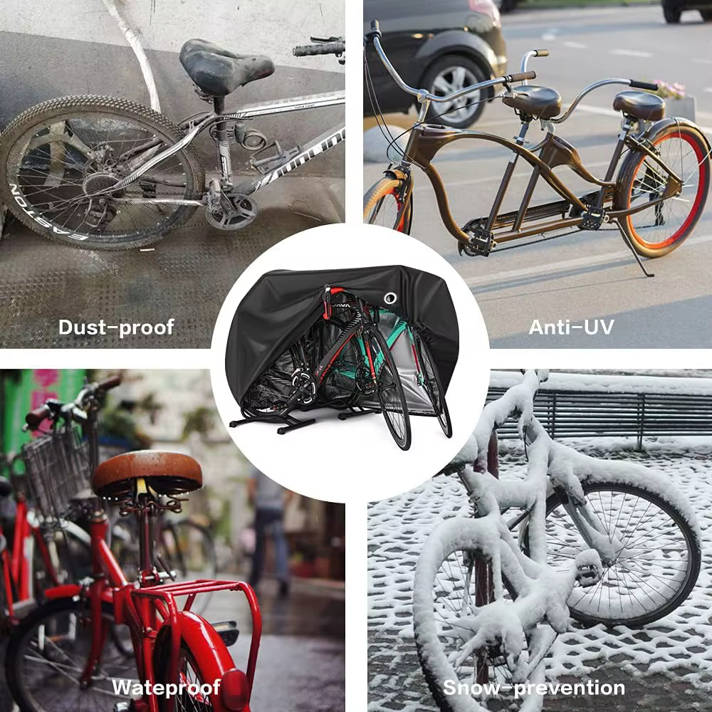 Bike Cover for 2 Bikes, Outdoor Waterproof Bicycle Cover, Rain, Sun, UV, Dust, Windproof with Lock Hole Bike Cover for 2 Bikes, Outdoor Waterproof Bicycle Cover, Rain, Sun, UV, Dust, Windproof with Lock Hole - Image 7
