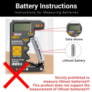 ANENG BT189 Button Cell Battery Tester, 9V, N, D, C, AA, AAA, Universal Household LCD Display Battery Tester, Power Bank Detectors, Tools ANENG BT189 Button Cell Battery Tester, 9V, N, D, C, AA, AAA, Universal Household LCD Display Battery Tester, Power Bank Detectors, Tools