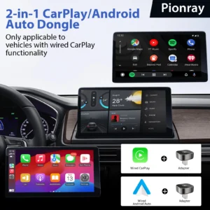 New Pionray 2-in-1 Wireless CarPlay Adapter, Android Auto Wireless Adapter, 5GHz WiFi, Type-C/USB Plug & Play CarPlay Wireless