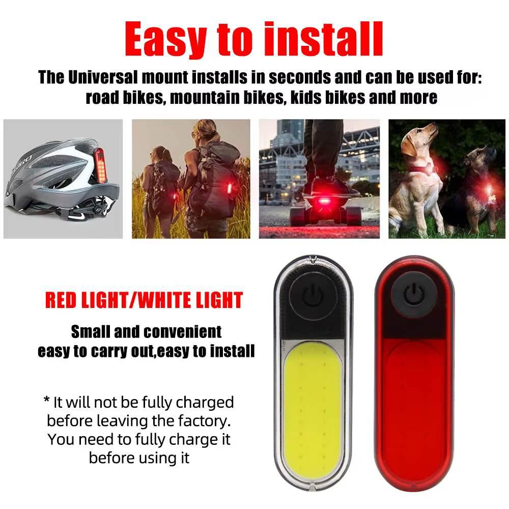 5 Modes Light, Bicycle Rear Light, Waterproof Bike Light, COB USB Rechargeable, MTB Bike Taillights for Cycling Safety 5 Modes Light, Bicycle Rear Light, Waterproof Bike Light, COB USB Rechargeable, MTB Bike Taillights for Cycling Safety - Image 4