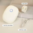 Mini Portable Wireless Inkless Thermal Printer, Bluetooth Pocket Label Maker, Home Study, with 1 Roll Stickable Label Paper