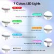 7 Colors LED Lights Face Neck Beauty Device, Vibration Massage Improve Neck Lines, Home Use Face Lifting Machine 7 Modes 3 Levels