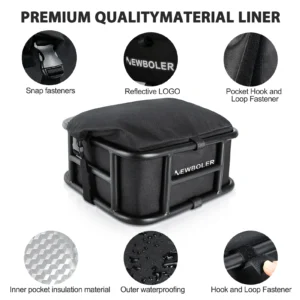 Rear Bike Basket, Bicycle Cargo Rack Bag, Large Capacity Front E-Bike Basket, Bike Baskets, Rear Rack for Outdoor Travel & Shopping Rear Bike Basket, Bicycle Cargo Rack Bag, Large Capacity Front E-Bike Basket, Bike Baskets, Rear Rack for Outdoor Travel & Shopping