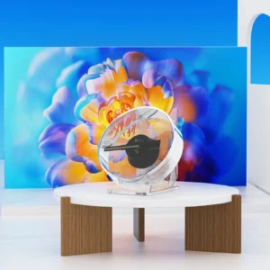 Mini 3D Holographic Projector Fan, Desktop LED Advertising Machine, Hologram Picture & Video Display, Remote Control with Stand