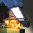 Solar Outdoor LED Wall Light, Human Body Induction, Waterproof, 3 Modes for Garden, Terrace, Garage, Courtyard, Street Lighting