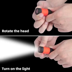 LED Micro Pocket Flashlight, Portable USB Rechargeable Keychain Flashlight, Waterproof Home Outdoor Hiking Camping Flashlight