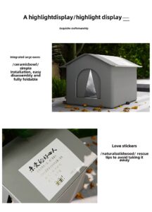Stray Cat, Dog House, Waterproof Outdoor Winter Warm Pet Cave, Sleeping Beds, Home Foldable Washable for Small Dog, Puppy Supplies Stray Cat, Dog House, Waterproof Outdoor Winter Warm Pet Cave, Sleeping Beds, Home Foldable Washable for Small Dog, Puppy Supplies
