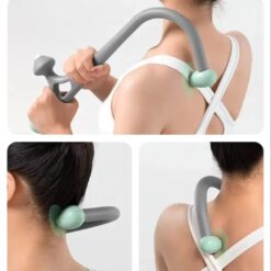 Trigger Point Massage Gun for Pain Relief, Handle, Back, Neck Hook, Fibromyalgia Pain Relief, Portable Manual Shoulder Massager