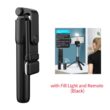 Portable Bluetooth Selfie, Stick Tripod Holder with Remote Shutter, Fill Light Extendable Wireless Remote, Retractable Phone Stand