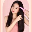 EU Plug Mini Fast-Heating Hair Straightener, Multicolor Clamp, Dual-Use for Straightening & Curling Hair, Fringe/Bangs Styling