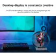 Mini 3D Holographic Projector Fan, Desktop LED Advertising Machine, Hologram Picture & Video Display, Remote Control with Stand