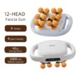 Professional Deep Tissue Massage Gun 12 Heads 9 Speeds - 42kg Thrust High Power Percussion Muscle Massager for Back & Neck Pain Relief - Cordless