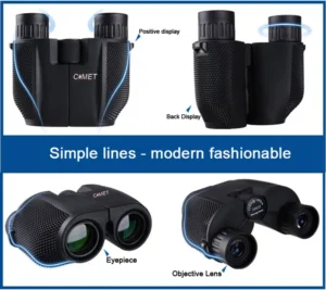COMET Binoculars 10X25, Long Range Pocket HD Telescope, Folding Compact BAK4 Prism Binocular, Optical Scope FMC Lens for Hunting