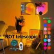 1pc Vibrant Sunset Projection Light, 16-Color Spectrum, USB Remote Control, Dynamic Color-Changing LED Light