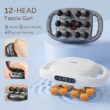 Professional Deep Tissue Massage Gun 12 Heads 9 Speeds - 42kg Thrust High Power Percussion Muscle Massager for Back & Neck Pain Relief - Cordless