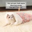 Autumn and Winter Warm Cat Kennel, Closed Cat Bed, Cute Cat Sleeping Bag, Christmas Essential Pet Supplies
