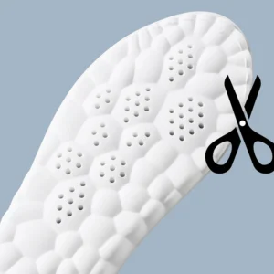 High Elasticity Latex Sport Insoles, Soft Shoe Pads, Arch Support Orthotic Insoles, Breathable Deodorant Insole (2Pairs)