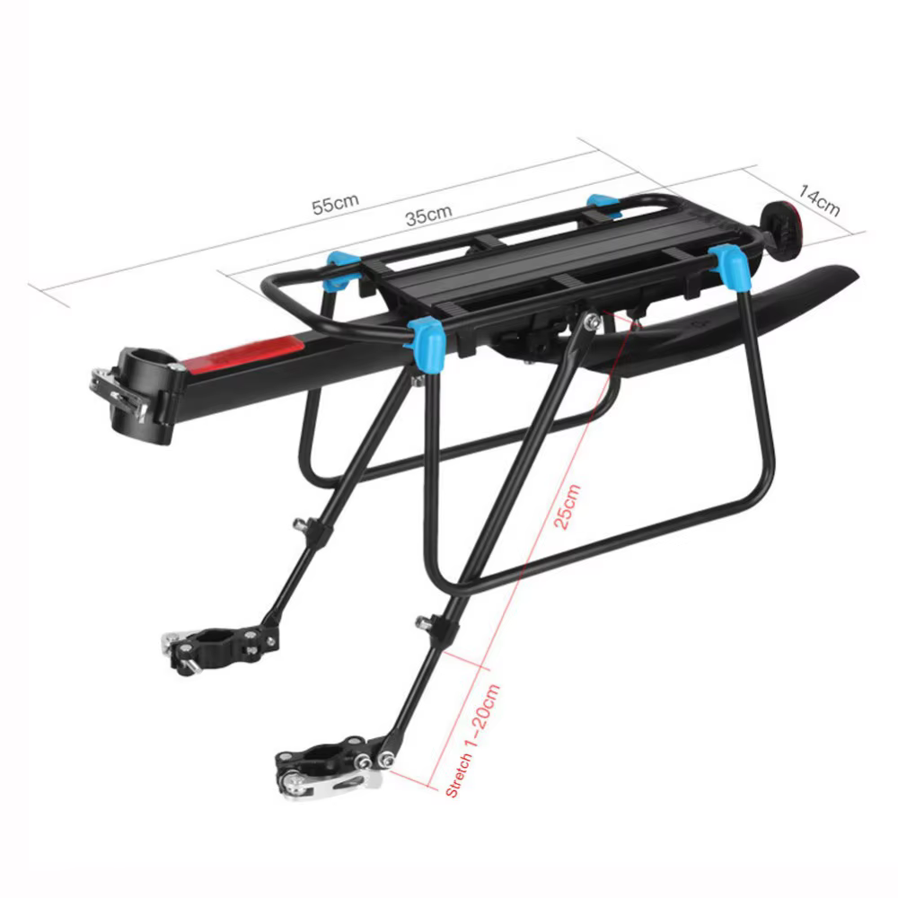 Quick Release, Adjustable Bike Bicycle Cargo Rack, Rear Rack for MTB, Road Bicycle, Luggage Carrier with Mudguard Quick Release, Adjustable Bike Bicycle Cargo Rack, Rear Rack for MTB, Road Bicycle, Luggage Carrier with Mudguard - Image 4