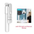 Portable Bluetooth Selfie, Stick Tripod Holder with Remote Shutter, Fill Light Extendable Wireless Remote, Retractable Phone Stand
