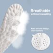 High Elasticity Latex Sport Insoles, Soft Shoe Pads, Arch Support Orthotic Insoles, Breathable Deodorant Insole (2Pairs)