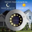 4 Pcs Solar Power Disk Light, Outdoor Garden Solar Underground Light, Deck Light Spotlight, Buried Solar LED Lamp