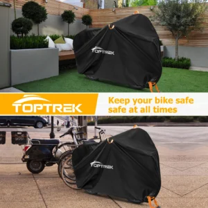 Toptrek Bike Cover, 210D High-Quality Bicycle Protector, Multipurpose Rain, Snow, Dust Waterproof, All-Weather Protective Covers