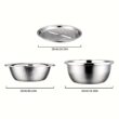 3PCS/1Set Vegetable Slicer, Stainless Steel Potato Slicer, Vegetable Washing Basin, Drain Basket, Multifunctional