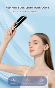 Electric Spray Massage Comb, Hair Growth Vibration Head Massager Brush, LED Anti-Hair Loss Scalp Liquid Medicine Atomizing Comb