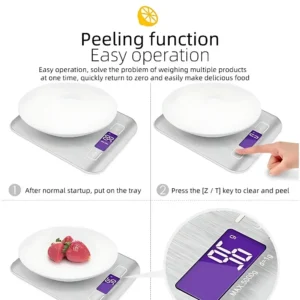 Digital Kitchen Scale, LED Stainless Steel, High-Precision Electronic Scales, Home Jewelry Food Weighing