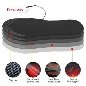 USB Heated Insoles Shoe, Electric Foot Warming Pad, Feet Warmer Sock Pad Mat Winter, Outdoor Sports Heating Insole Winter Warm
