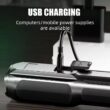 LED Camping Torch Flashlight, High Power, Rechargeable USB Spotlight, Zoom Lantern, Built-in Battery, for Fishing, Outdoor, Waterproof