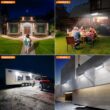 Super Bright Solar Wall Lamp, Solar Lights Outdoor, Solar-Powered Flood Lights with 3 Modes, IP65 Waterproof for Yard, Street, Outside