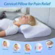 Cervical Memory Foam Pillow for Neck Pain Relief - Ergonomic Orthopedic Contour Support for Side & Back Sleepers
